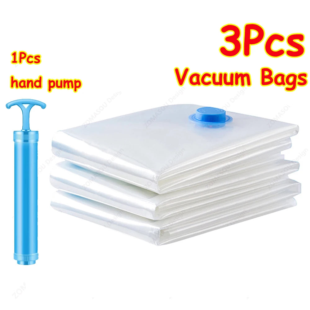 Reusable Vacuum Storage Bags with Hand Pump