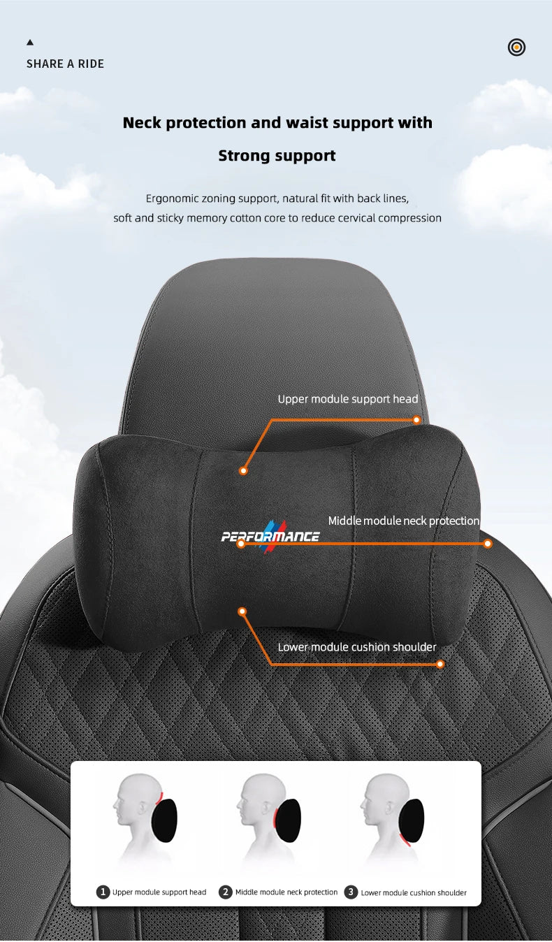 Car Headrest Neck Pillow