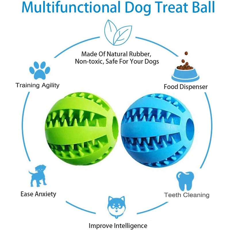 Interactive Dog Treat Puzzle Ball
