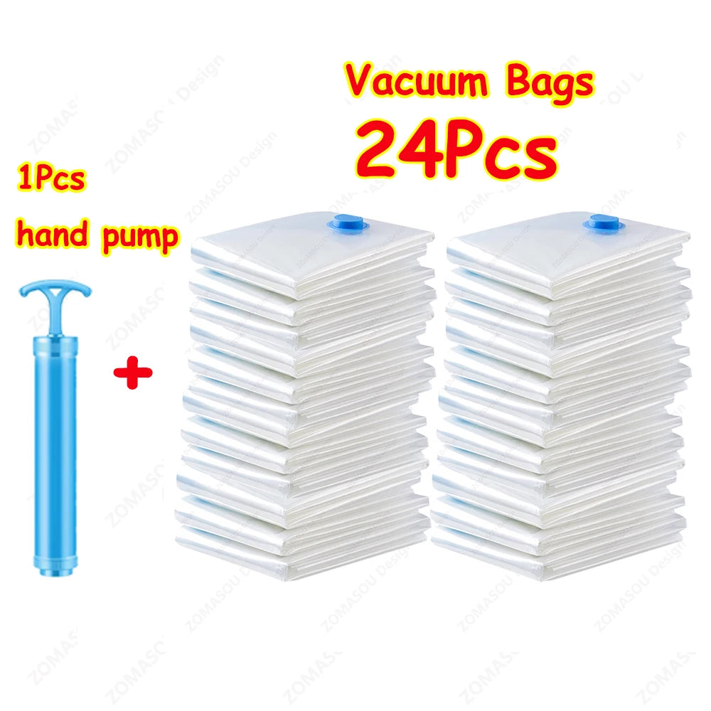 Reusable Vacuum Storage Bags with Hand Pump