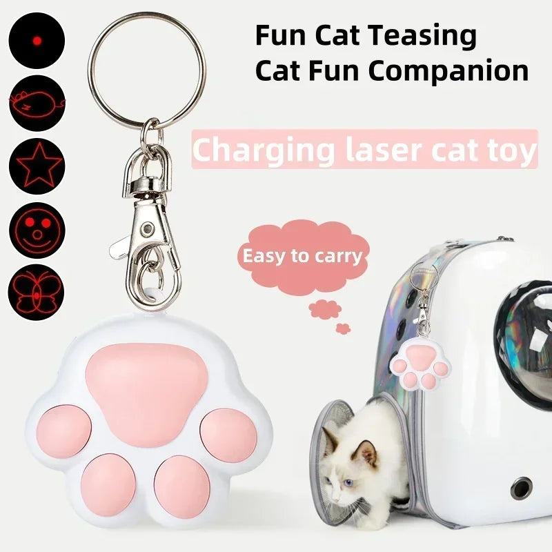 Rechargeable Paw Print Laser Cat Toy