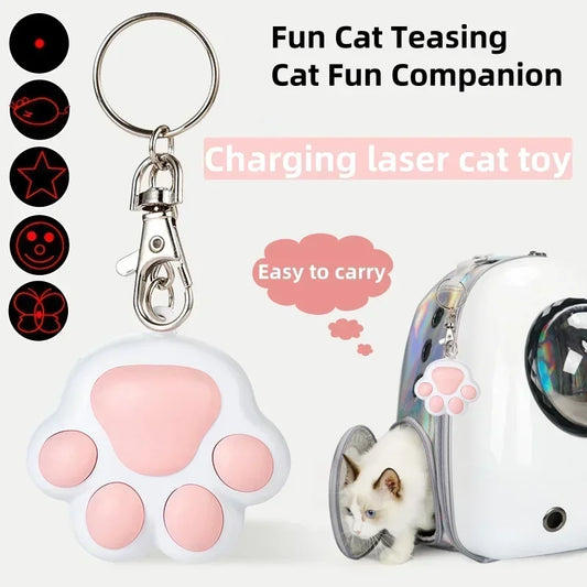 Rechargeable Paw Print Laser Cat Toy