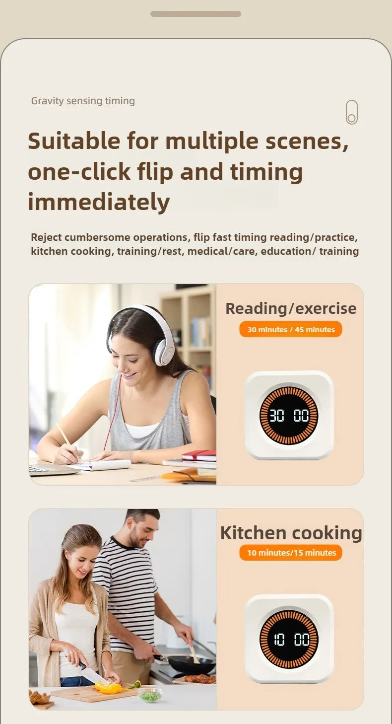 Gravity Sensor Productivity Timer Cube