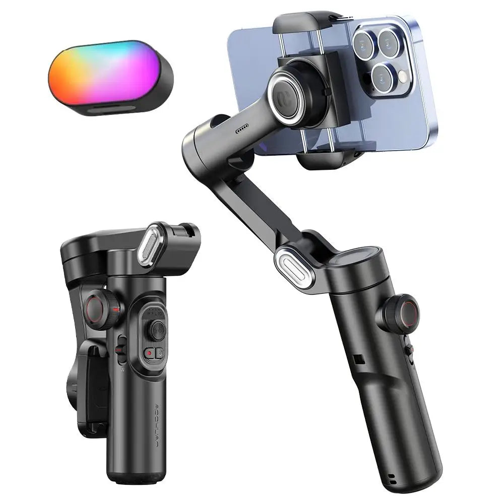 AOCHUAN 3-Axis Handheld Smartphone Gimbal with Fill Light