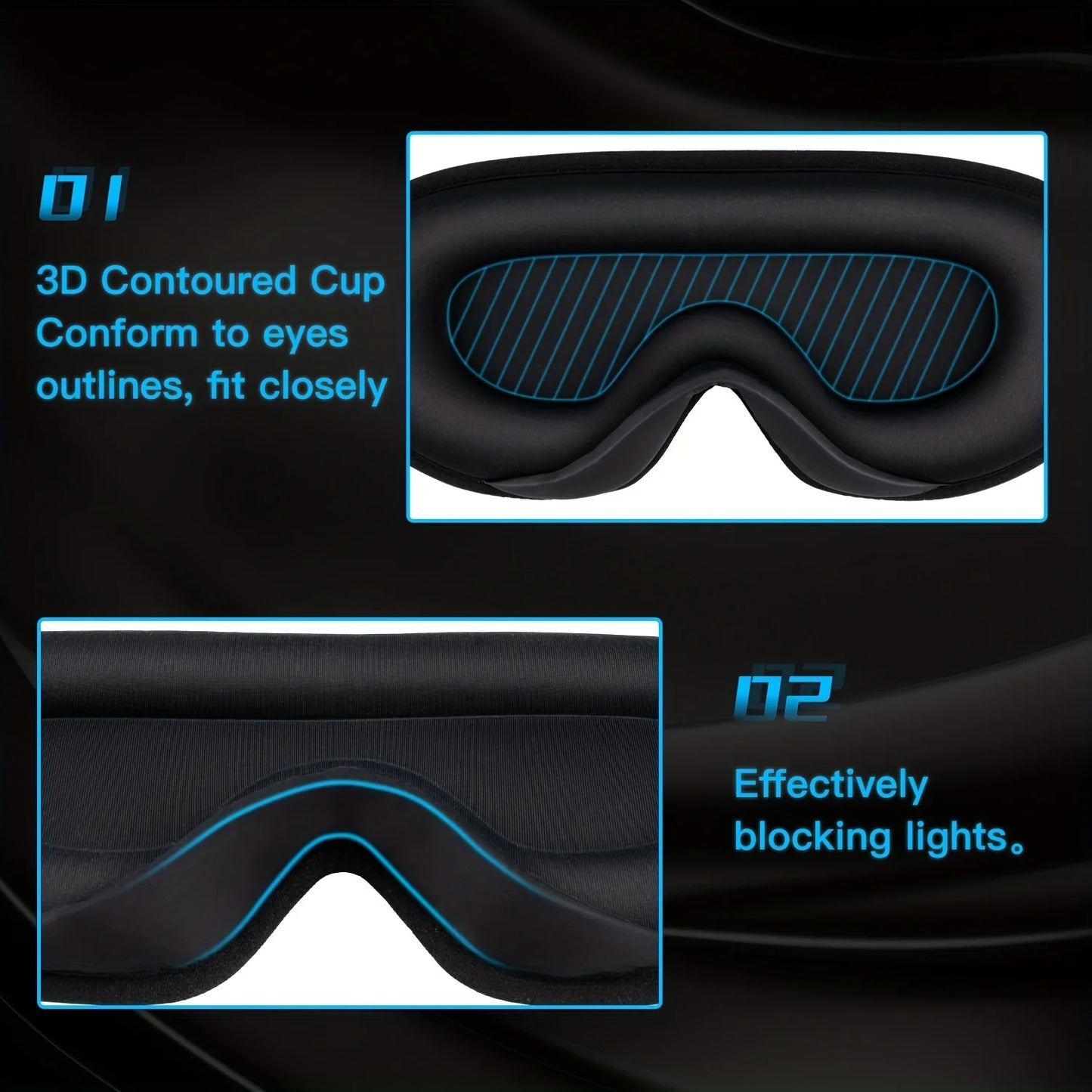 3D Contoured Sleep Mask with Earplugs
