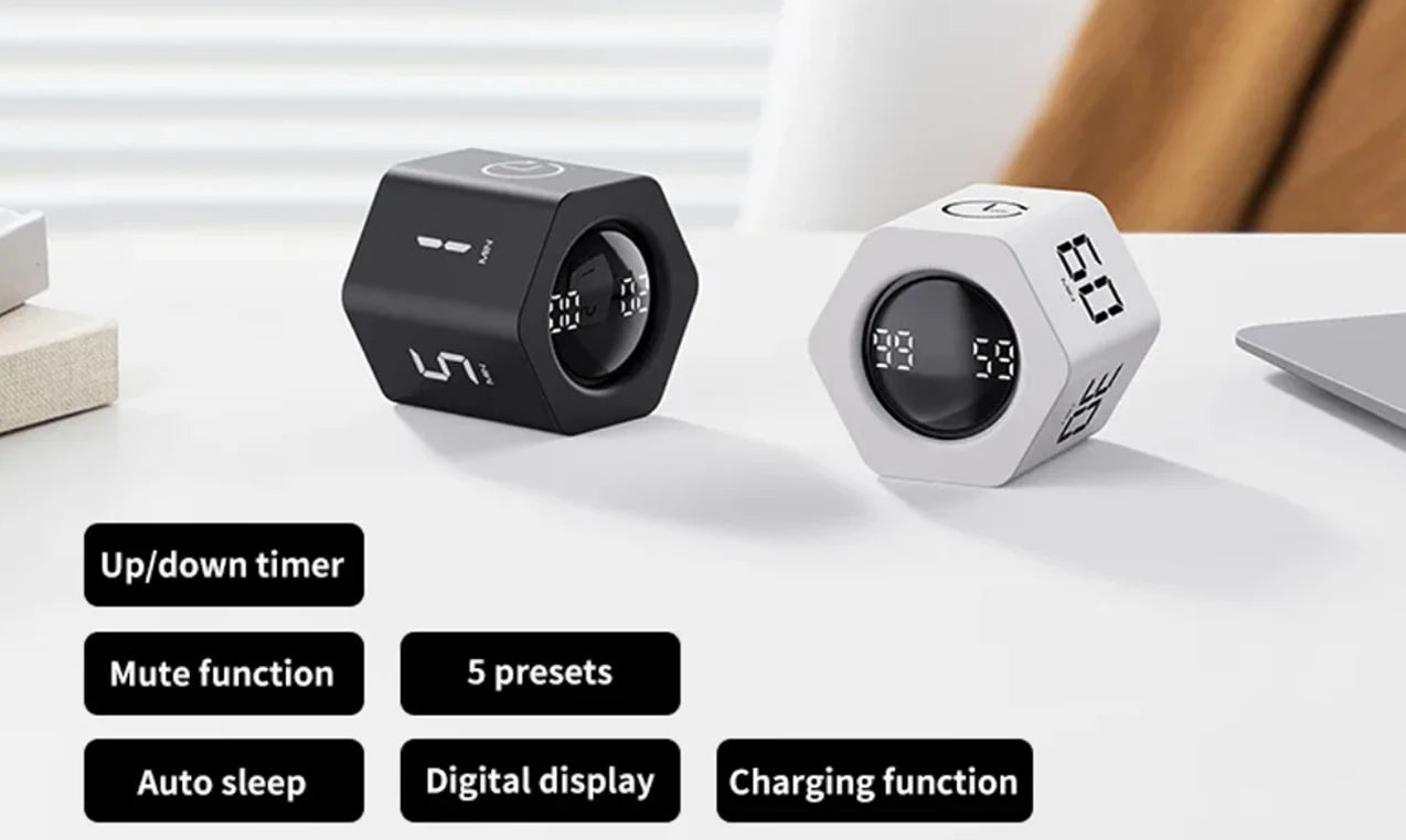 Gravity Sensor Productivity Timer Cube