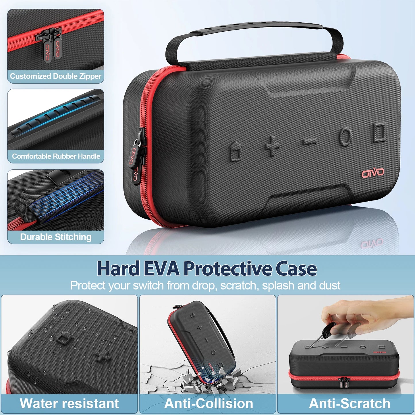 Premium Hard Shell Travel Case – Compatible with Switch & OLED