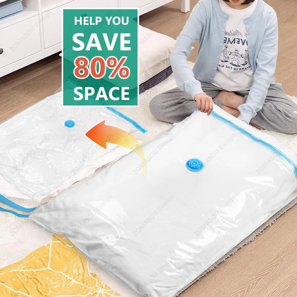 Reusable Vacuum Storage Bags with Hand Pump