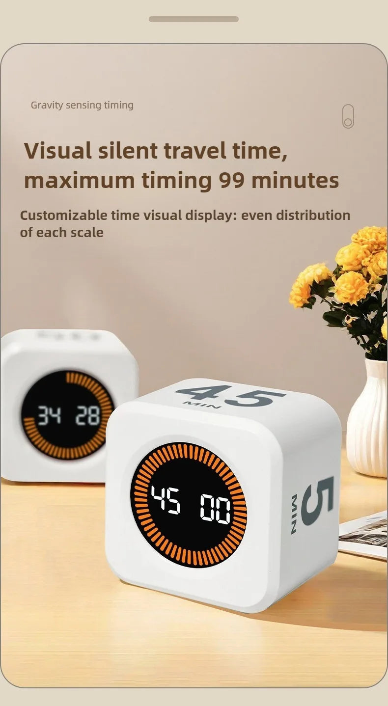 Gravity Sensor Productivity Timer Cube