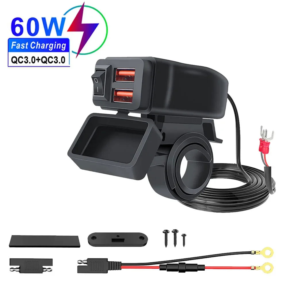 Motorcycle USB Fast Charger
