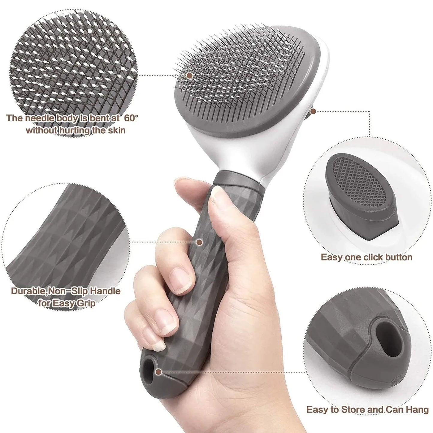 Self Cleaning Pet Hair Remover Brush