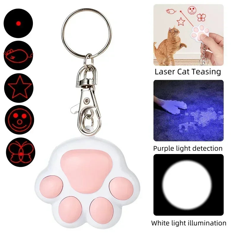 Rechargeable Paw Print Laser Cat Toy