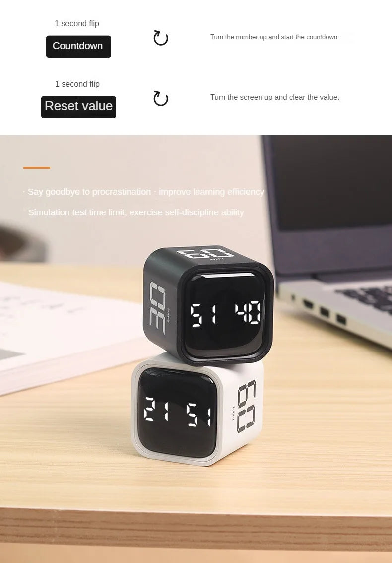 Gravity Sensor Productivity Timer Cube