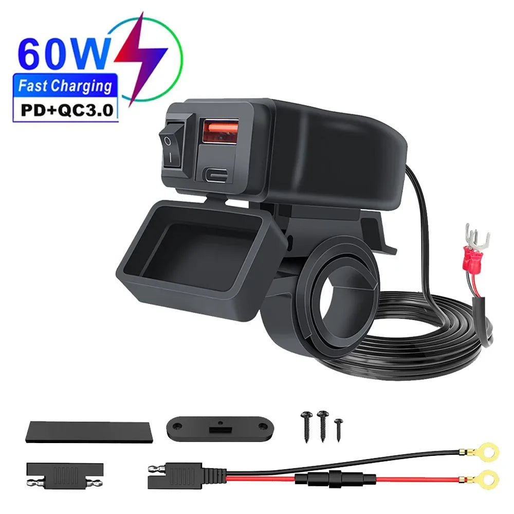 Motorcycle USB Fast Charger