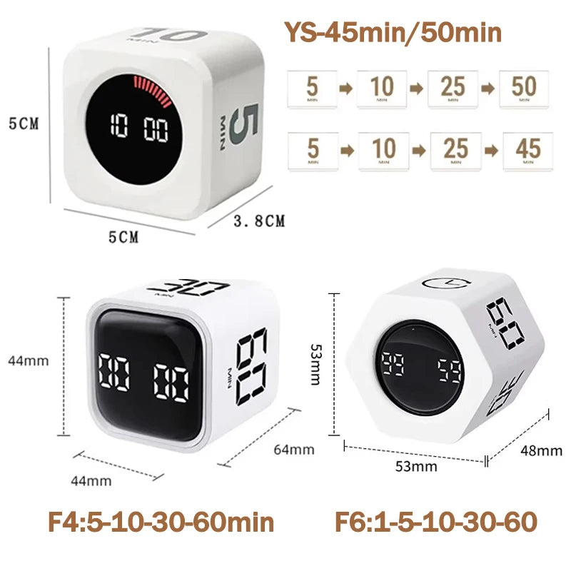 Gravity Sensor Productivity Timer Cube