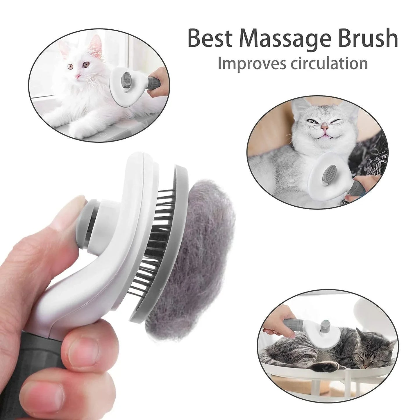 Self Cleaning Pet Hair Remover Brush
