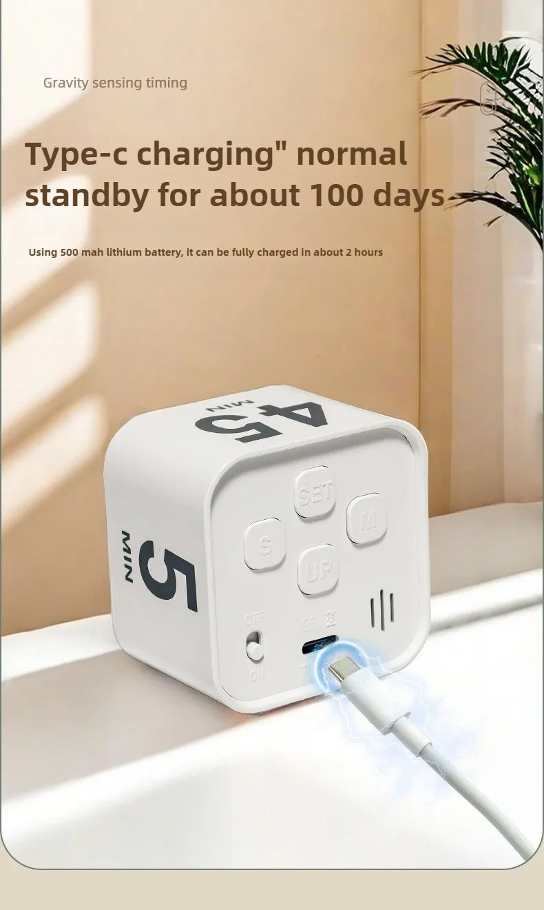 Gravity Sensor Productivity Timer Cube