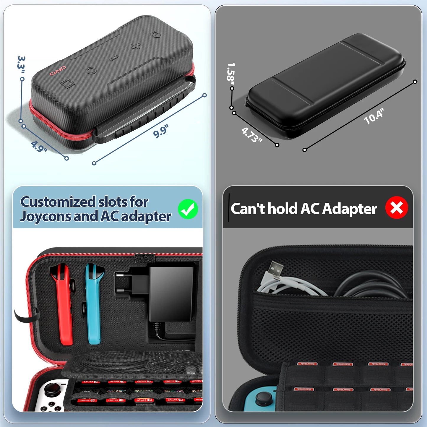 Premium Hard Shell Travel Case – Compatible with Switch & OLED