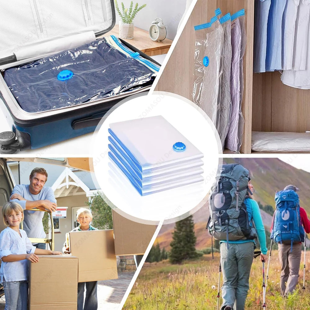 Reusable Vacuum Storage Bags with Hand Pump