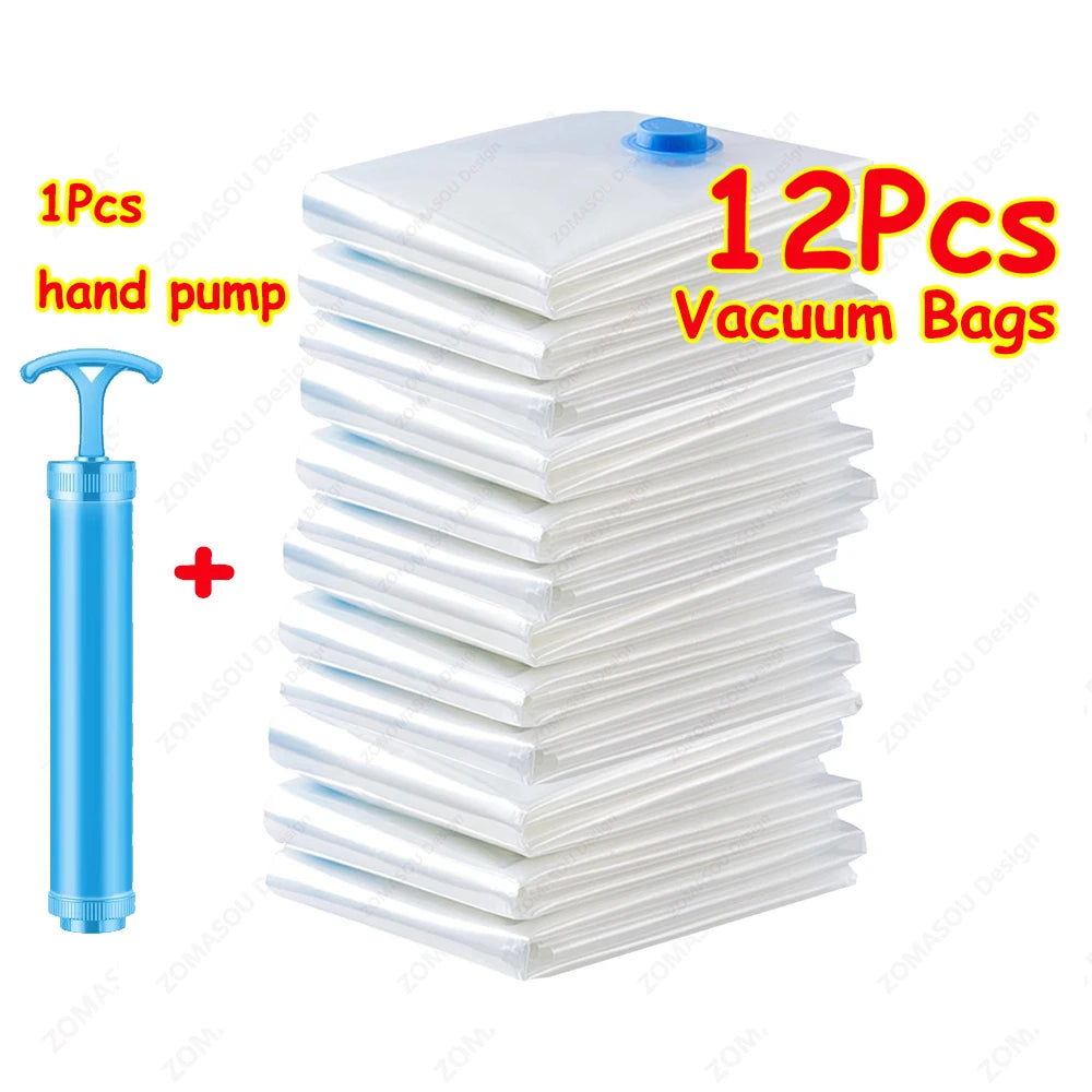 Reusable Vacuum Storage Bags with Hand Pump